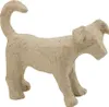A paper mache dog figurine on a white background. Produktbild-Vorschau