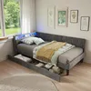 ProximaX gestoffeerd bed 90x200 cm, grijs, bed met Productafbeelding-voorbeeld 1