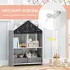 COSTWAY 2 in 1 Kinderregal mit Tafel, 2 Boxen & 6 Fächern, Produktbild-Vorschau 6