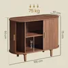 VASAGLE Sideboard mit Schiebetüren und Abgerundeten Ecken, Produktbild-Vorschau 8