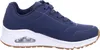 A side view of a navy blue Skechers Uno Stand On Air sneaker against a white background. Anteprima dell’immagine prodotto