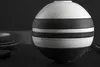 A black and white spherical bowl set with dark bands. Náhľad obrázku produktu