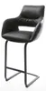 DELIFE Barstuhl Yago-Flex Echt-Leder Schwarz Freischwinger Produktbild-Vorschau 6