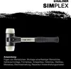 HALDER SIMPLEX Schonhammer Ø 80 mm Nylon mit verstärkem Produktbild-Vorschau 2