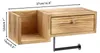 Omgoods - Wandgemonteerde houten toiletpapierhouder met Productafbeelding-voorbeeld 2