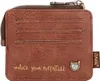 A brown wallet with card slots and a zipper. Anteprima dell’immagine prodotto