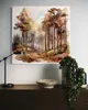 Leinwandbild Bäume Herbst Aquarell 40x40 Feeby Braun bild Produktbild-Vorschau 2