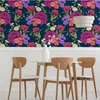 Tapeta Ścienna KWIATY Fiołki Liście Styl Vintage Ozdoba Podgląd zdjęcia produktu 2