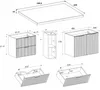 Rodan Waschbeckenunterschrank 160cm - Geriffelt Eiche - mit Produktbild-Vorschau 7