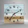 Wanduhr - Quadrat - Glasuhr - Abstraktion Gürtel Gold - Produktbild-Vorschau 3