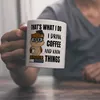 Eule Kaffeebecher mit Spruch I drink coffee and know things Produktbild-Vorschau 2