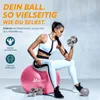 TRESKO Gym lopta (ružová, 85 cm) s pumpou Fitness lopta Náhľad obrázku produktu 6
