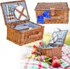 Kosz piknikowy koszyk wiklina termotorba sztućce talerze Podgląd zdjęcia produktu 28