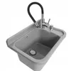 Spülbecken-Set, grau, 50 cm, flexible Armatur, Produktbild-Vorschau 5