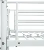 Close-up view of a white metal bunk bed frame. Produktbild-Vorschau