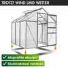 BRAST Gewächshaus Aluminium mit Fundament | 190x190x195cm | Produktbild-Vorschau 2