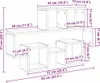 vidaXL Wandregal Wandhalterung Artisan-Eiche 82 x 15 x 51 Produktbild-Vorschau 7