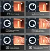 A collage of six images showing different heating functions of a mini oven. Produktbild-Vorschau