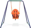 A child's swing set with an orange baby seat. Náhľad obrázku produktu