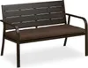 Relaxdays Gartenbank mit Sitzkissen, Holzoptik, HBT: 78 x Produktbild-Vorschau 1