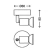 Faretto LED da parete orientabile 1xGU10 3000K Ø8cm 3W Anteprima dell’immagine prodotto 9