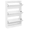 VidaXL Schoenenkast 80x21x125,5 cm bewerkt hout wit Produktbild-Vorschau 2