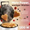 Clatronic WA 3832, 1 wafle/waflí, Kruh, Čierna, Biela, 20 Náhľad obrázku produktu 2