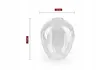 A clear product shot of a glass lampshade with dimensions indicated. Náhled obrázku produktu