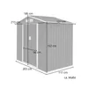 HATTORO S100 Metall Gerätehaus XL Geräteschuppen Garten Produktbild-Vorschau 3