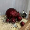 Christbaumkugel groß 20 cm kastanienbraun glänzend Produktbild-Vorschau 3