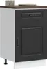 vidaXL Armoire basse de cuisine Kalmar Noir Matériau dérivé Voir les images du produit 2