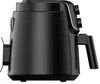 A side view of a black air fryer. Produktbild-Vorschau