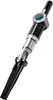 A black handheld vacuum cleaner with a transparent chamber and a digital display. Produktbild-Vorschau