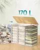 SONGMICS Koš na prádlo s víkem, 3 přihrádky, 170 litrů, Náhled obrázku produktu 6