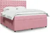 Boxspringbett mit Matratze Rosa 180x200 cm Samt Produktbild-Vorschau 2