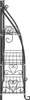 vidaXL Scaffale a fiore nero 56x30x96 cm acciaio Anteprima dell’immagine prodotto 5