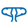 A blue plastic profile connector for a pool handrail or floor rail. Produktbild-Vorschau
