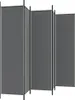 A gray, four-panel room divider stands against a white background. Anteprima dell’immagine prodotto