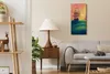 Wandbild Leinwand Bilder mit Uhr 30x60 Gemälde Abstrakte Produktbild-Vorschau 3