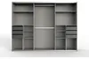 Schwebetürenschrank - 270 x 208 cm - 6 Schubladen - Graphit Produktbild-Vorschau 8