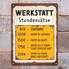 Werkstatt Stundensätze Metallschild in 15x20 cm Produktbild-Vorschau 7