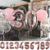 Zahl Luftballon XL 75CM Nummer Folienballon Rose 1 Produktbild-Vorschau 2