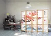 A room with a wooden screen divider with Japanese art. Produktbild-Vorschau