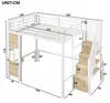 MODFU Metalen hoogslaper 140x200, kinderbed met Productafbeelding-voorbeeld 7