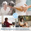 A collage of four images showing different people and situations, with a central logo. Produktbild-Vorschau