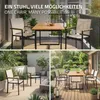 ML-Design – sada 2 zahradních židlí s područkami, béžová Náhled obrázku produktu 6