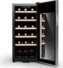 A wine cooler with its door open, showing shelves with wine bottles. Náhľad obrázku produktu