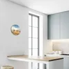 Glasuhr Wanduhr Küchenuhr Echt-Glas 30fi cm Brücke braun Produktbild-Vorschau 5