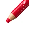 A close-up shot of the tip of a red pencil with white polka dots and a swan logo. Voir les images du produit