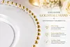 Platzteller Glas 32 cm 12er Set mit Goldperlenrand - Produktbild-Vorschau 3